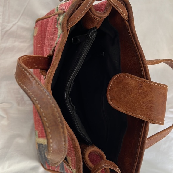 Bohemian Pink and Brown Tote Bag - Picture 7 of 11